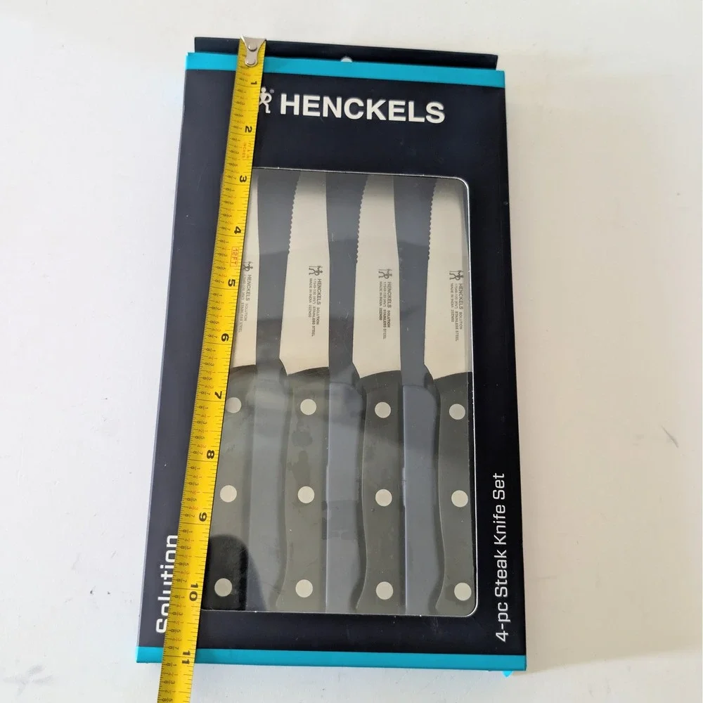 Henckels Solution 4pc Steak Knife Set Stainless Steel Serrated 17551-000